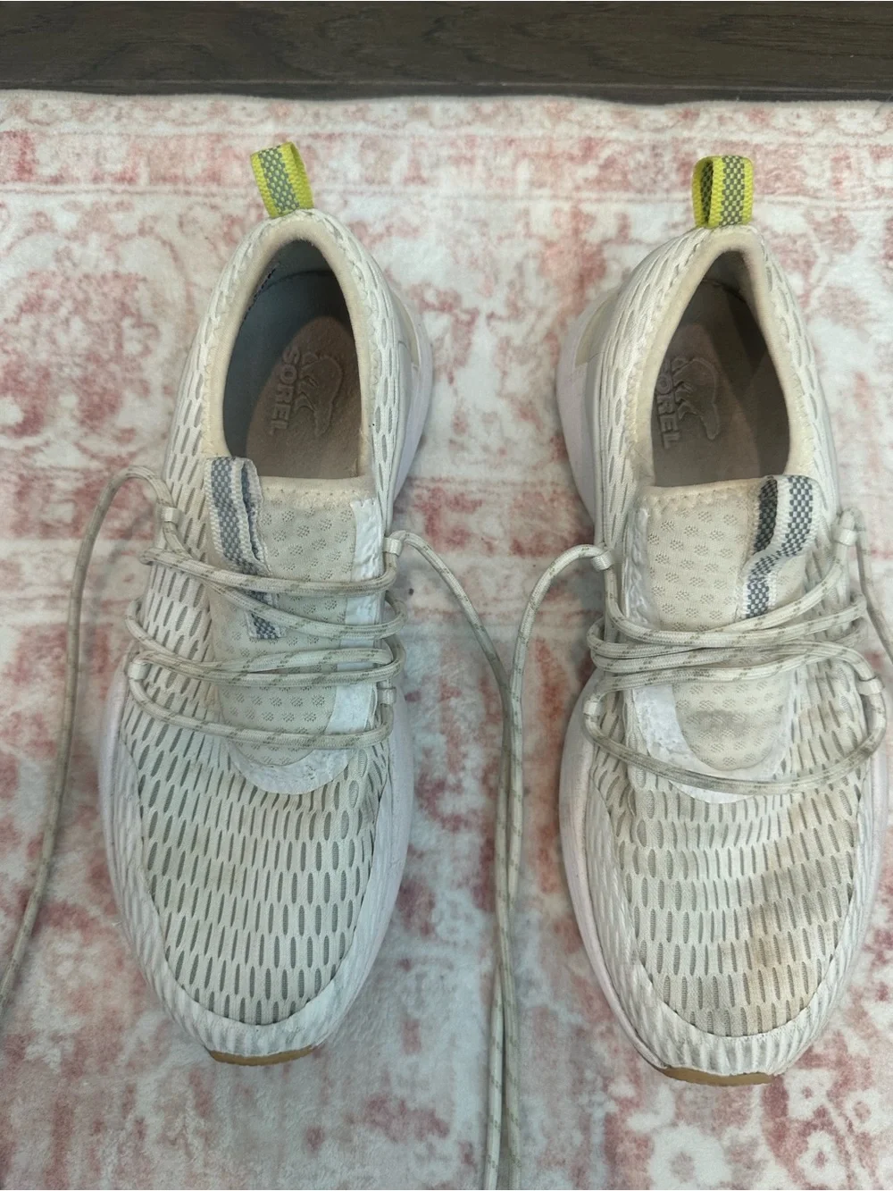 Sorel womens White Sneakers with Gum Outsole